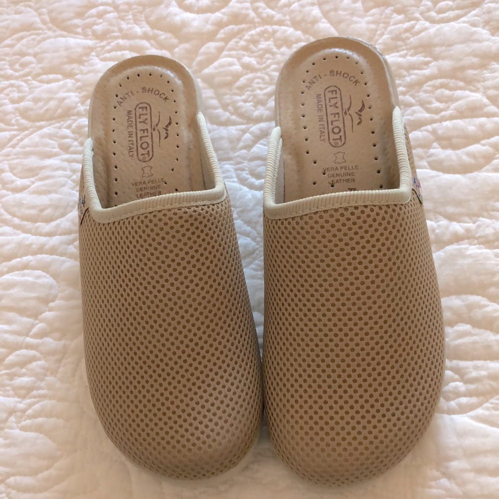 Womens Fly Flot mesh clog slip on slide shoe size 8